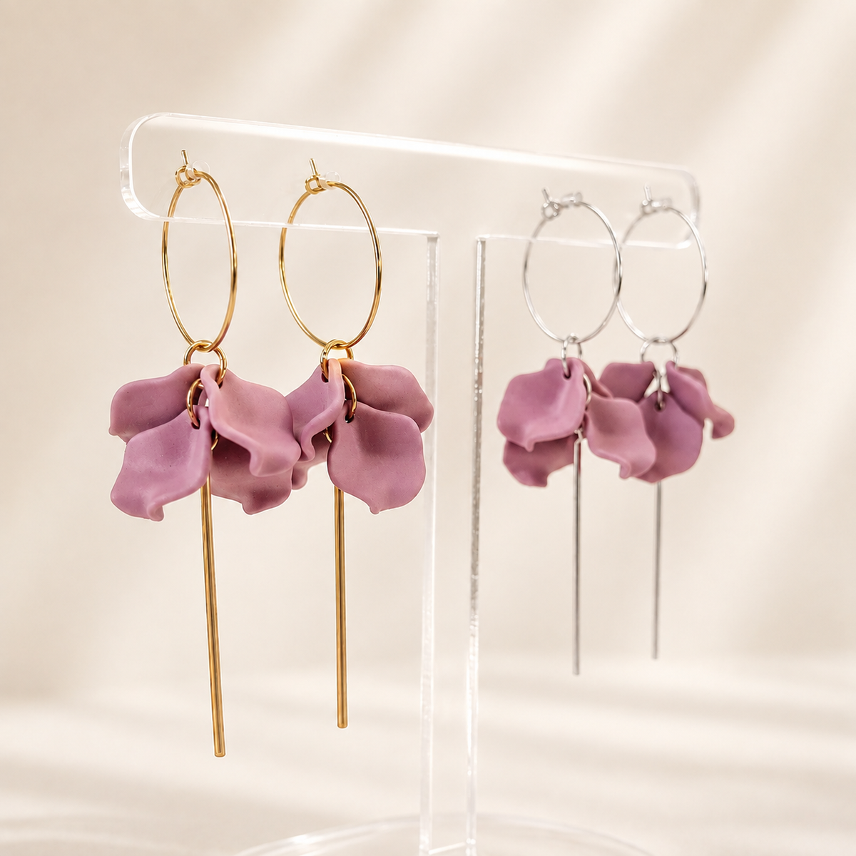 Petite Peony Hoops