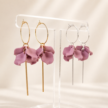 Load image into Gallery viewer, Petite Peony Hoops