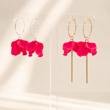 Load image into Gallery viewer, Petite Peony Hoops