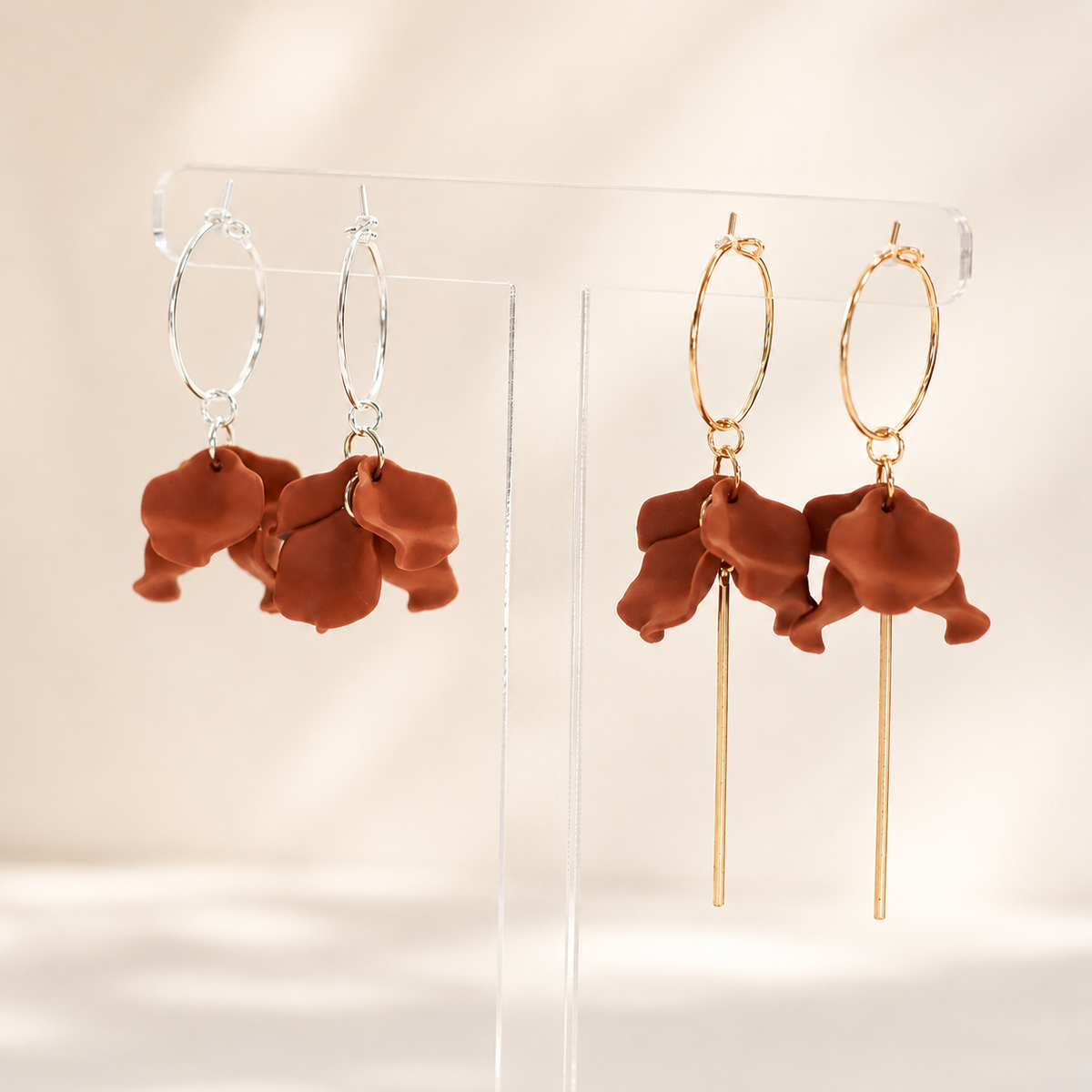 Petite Peony Hoops