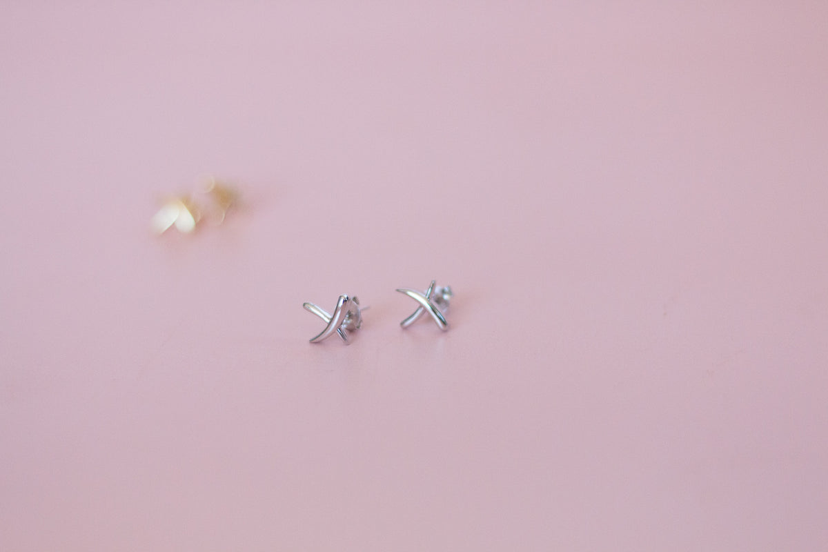 Isla Cross Studs – Willow Collective