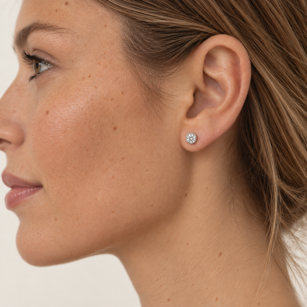 Lucy Moissanite Studs