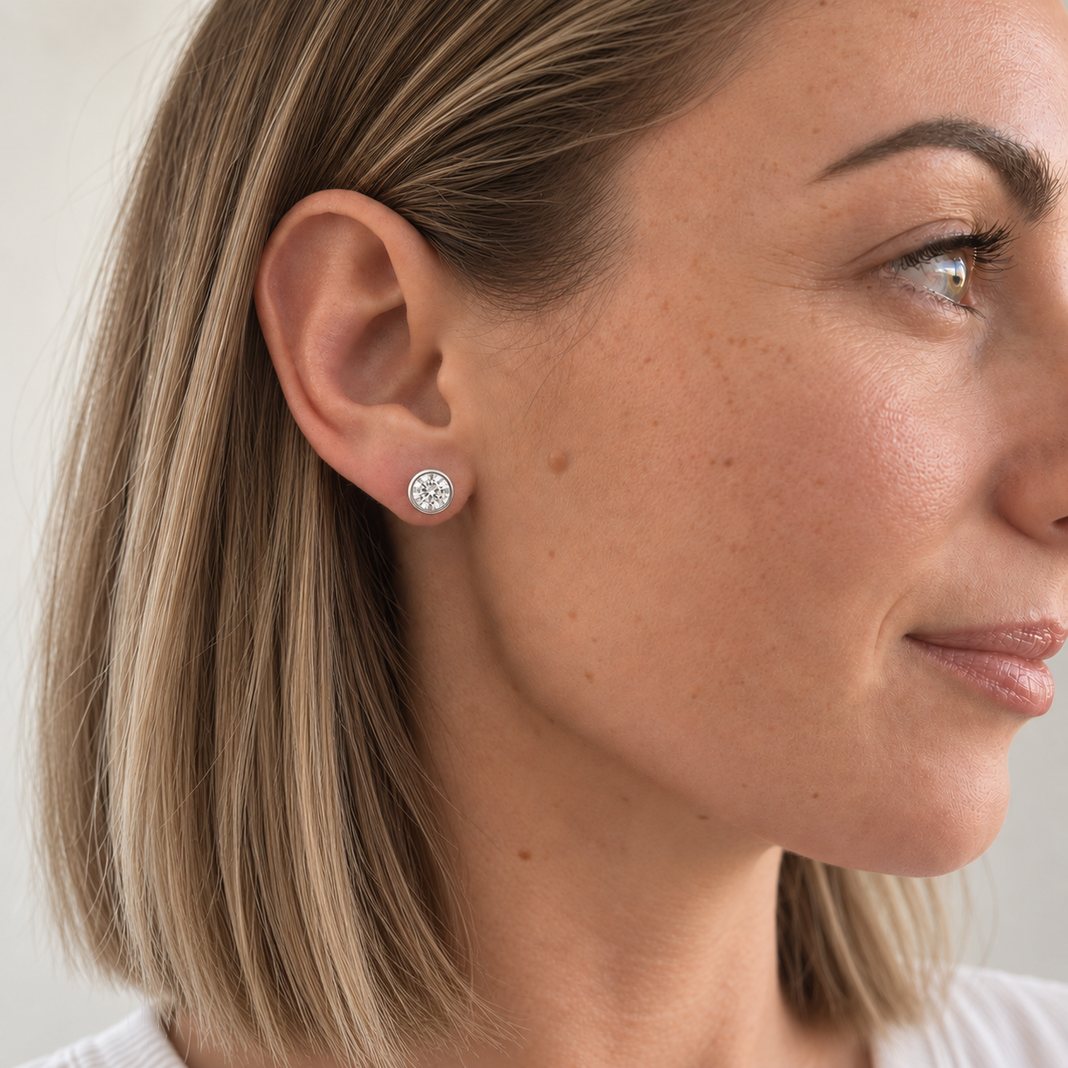 Lucy Moissanite Studs