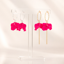Load image into Gallery viewer, Petite Peony Hoops
