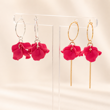 Load image into Gallery viewer, Petite Peony Hoops
