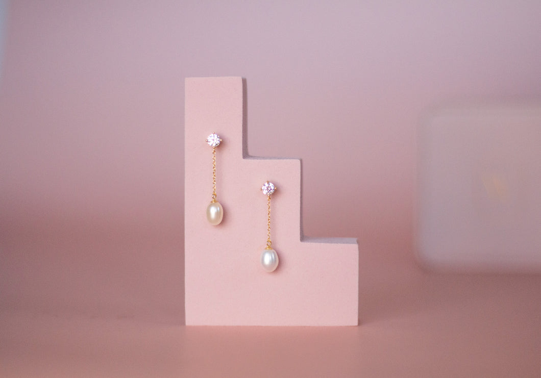 Olivia Pearl Drop Studs