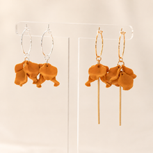 Load image into Gallery viewer, Petite Peony Hoops
