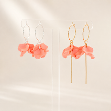 Load image into Gallery viewer, Petite Peony Hoops

