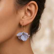 Load image into Gallery viewer, Petite Peony Hoops
