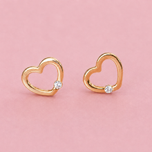Load image into Gallery viewer, Remi Heart Studs
