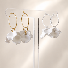 Load image into Gallery viewer, Petite Peony Hoops
