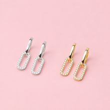 Load image into Gallery viewer, Stella Paperclip Huggies
